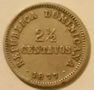 1877 Dominican Republic 2 1/2centavo