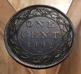 Canada 1892 Queen Victoria Large Cent - - 3