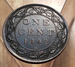 Canada 1892 Queen Victoria Large Cent - - 4