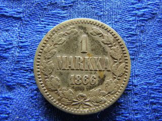 Finland 1 Markka 1866,  Km3.  1