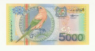 Suriname 5000 Gulden 2000 Aunc/unc P152