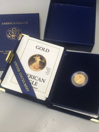 1990 One - Tenth Ounce Five Dollar Fine Gold
