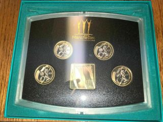 Great Britain Uk 2002 Manchester Commonwealth Games 2 Pound Proof Set 4 Coins