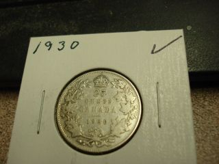 1930 - Silver - Canadian Quarter - Canada 25 Cents