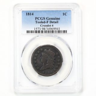 1814 Classic Head 1c Pcgs Certified Tooled Fine Detail Crosslet 4