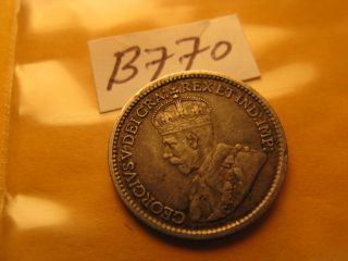 1914 Canada Rare Five Cent 5 Cent Silver Coin Id B 770.