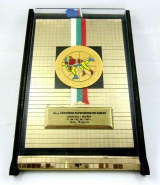 19th Championships World Sambo 1995 Participation Medal Plaque Official Priz