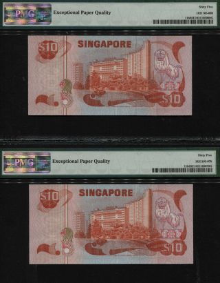 TT PK 11b ND (1976) SINGAPORE 10 DOLLARS 