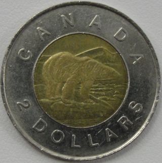 1996 $2 Canada 2 Dollars,  German Planchet,  Bu,  Unc,  Rare,  Canadian Toonie,  7218