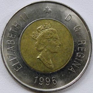 1996 $2 Canada 2 Dollars,  German Planchet,  Bu,  Unc,  Rare,  Canadian Toonie,  7220