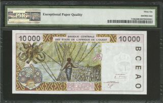 WEST AFRICAN STATES / SENEGAL,  10000 FRANCS (2001) PMG 66 UNC 2