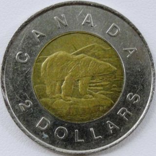 1996 $2 Canada 2 Dollars,  German Planchet,  BU,  UNC,  Rare,  Canadian Toonie,  7222 3