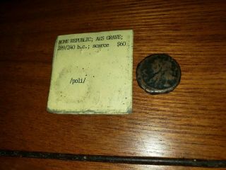 Rome Republic; Aes Grave Coin