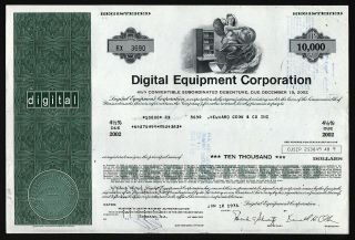 Massachusetts: Dec - Digital Equipment Corporation - $10,  000 Debenture