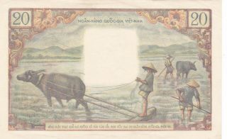 SOUTH VIETNAM 20 DONG XF,  /AUNC INDOCHINA 2