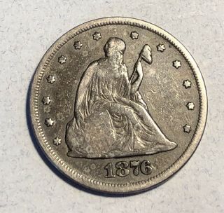 1876 Seated Liberty 20c Silver Twenty Cent Piece