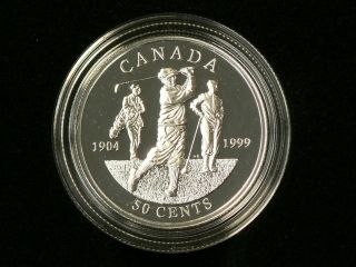 Canada 1999 Sterling Silver Proof 50 Cents 1904 First Golf Championship