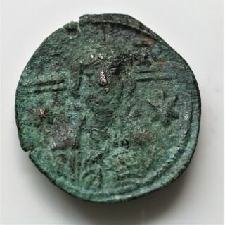 Michael VII.  1071 - 1078 AD.  AE Follis 8.  57 gm.  Constantinople.  IC - XC at top left 2