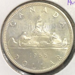 1966 Lb Canada.  800 Silver Dollar Au58