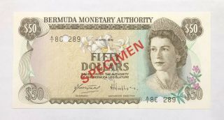 Bermuda - Specimen - 50 Dollars - (1978 - 84) - Pick 32cs1,  Unc.