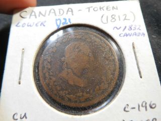 D21 Canada Lower Canada 1812 Tiffin 1/2 Penny