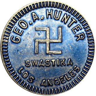 Los Angeles California Good For Token Geo A Hunter Bank Good Luck Swastika