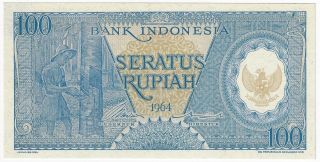 Bank Indonesia 1964 Issue 100 Rupiah Pick 97b Foreign Banknote