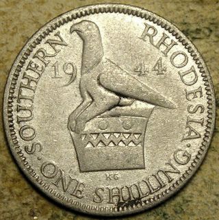 Southern Rhodesia: 1944 King George Vi Silver 1 Shilling