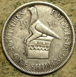 Southern Rhodesia: 1936 King George V Silver 1 Shilling