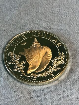 1974 Bahama Islands,  One Dollar - Silver Proof Coin (409)
