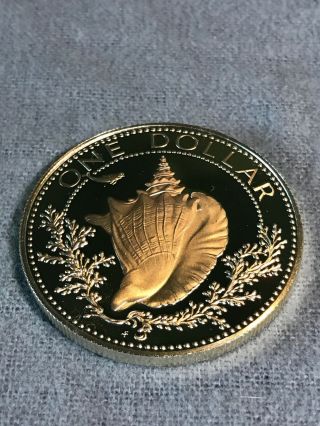 1974 Bahama Islands,  One Dollar - Silver Proof Coin (408)