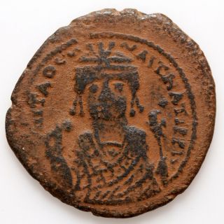 Byzantine Coin Ae Follis Tiberius Ii Constantine 578 - 582 Antioch Year 2