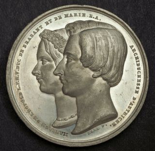 1853,  Belgium.  Marriage Of Prince Leopold To Marie Henriette Of Austria Medal.