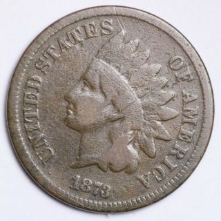 1873 Indian Head Small Cent Choice Vg E115 Rct