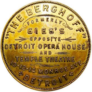 Detroit Michigan Good Luck Swastika Token The Berghoff Formerly Gies 