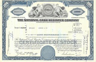 The National Cash Register Company.  1974 Common Stock Certificate