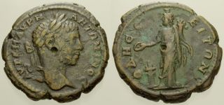 038.  Roman Bronze Coin.  Elagabalus.  Ae - 26.  Thrace.  Great God.  Vf