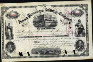 Union Passenger Railway Co Of Philadelphia,  Pa,  1898,  Cancelled Stock Certificat