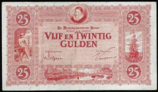 25 Gulden From Netherlands 1930 M1
