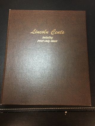 Near Complete Set Of Lincoln Cents In Dansco With Slipcase.  1909 - S,  1914 - D Proofs