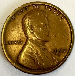 1922 - D Wheat Penny / Cent - - 7.  1 Million Minted