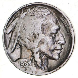 Full Horn - - Tough - 1930 Buffalo Nickel - Sharp Coin 879