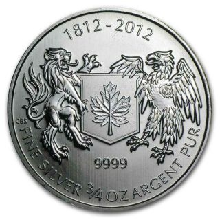 2012 3/4 Oz Canada Silver War Of 1812 Coin (bu)