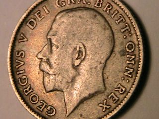 1913 GREAT BRITAIN Sixpence VF British UK 6 Pence George V Silver Coin 2