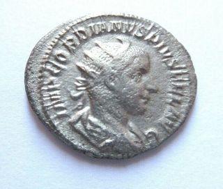 Silver - Antoninian Of Gordianus Iii.  Rv.  Sol Standing Left