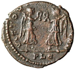 Rare Constans I Roman Coin " Two Victories,  Plg " Lugdunum Lyons Ric 41 Quality