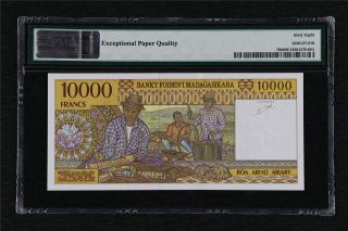 1995 Madagascar Banky Foiben ' i 10000 Francs Pick 79b PMG 68 EPQ Gem UNC 2