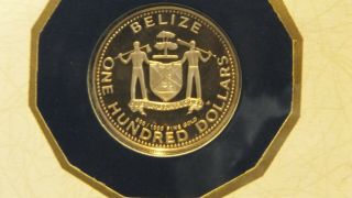 $100 Belize Queen Angelfish Gold Coin 2