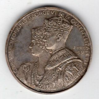 1937 British Silver Medal To Commemorate The Coronation Of King George Vi