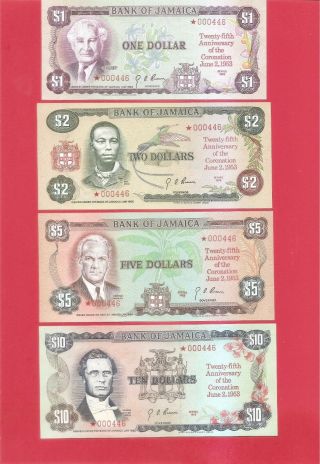 Jamaica 1978 Collector Set Of 8 Matching Numbers With 0446